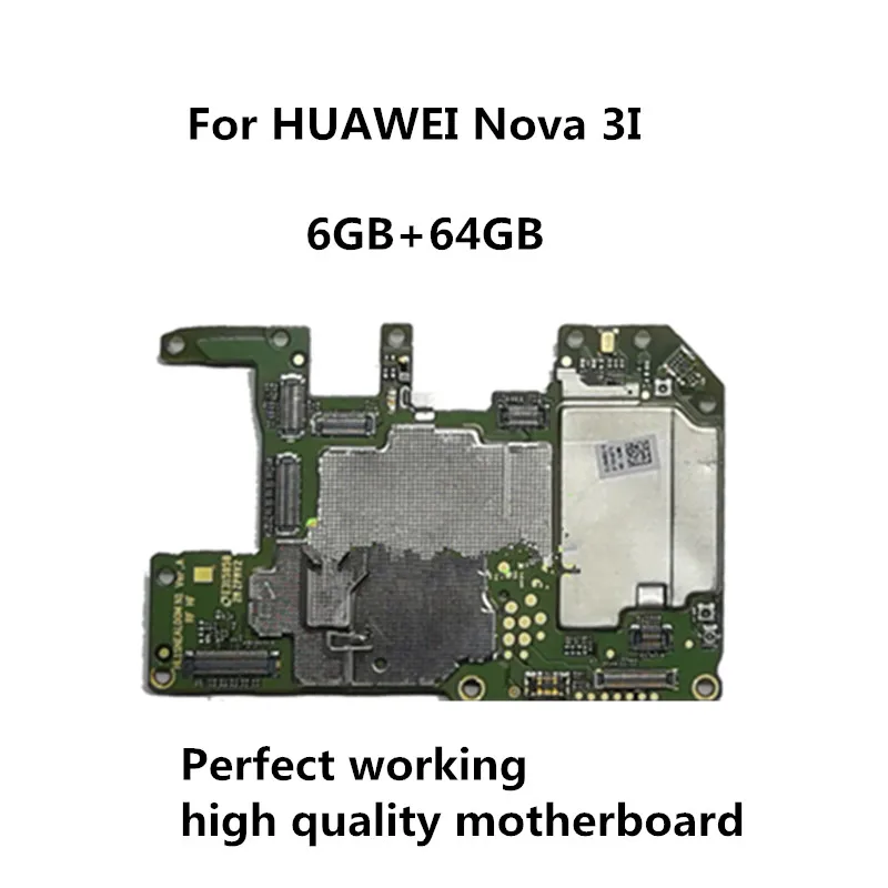 6 ГБ+ 64 ГБ используется для HUAWEI Nova 3I разблокированная оригинальная материнская плата Android OS логическая плата с полными чипами