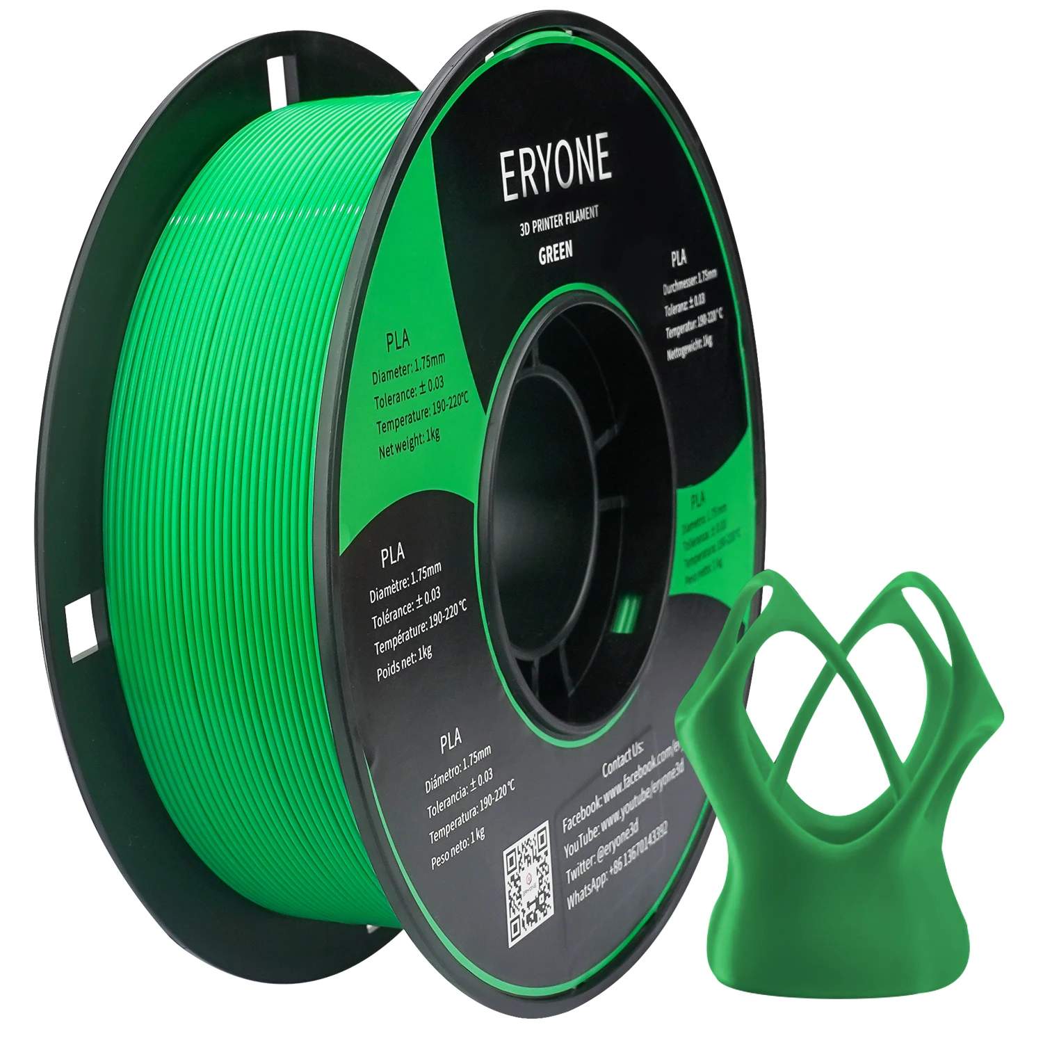 ERYONE Standard PLA Filament 1kg 1.75mm High Quality Filament 3D PLA Low Shrinkage Consumable For 3D Printer