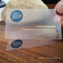 0,38 мм 90x51 мм Высококачественная матовая прозрачная визитная карточка печать с золотой фольгой штампованные