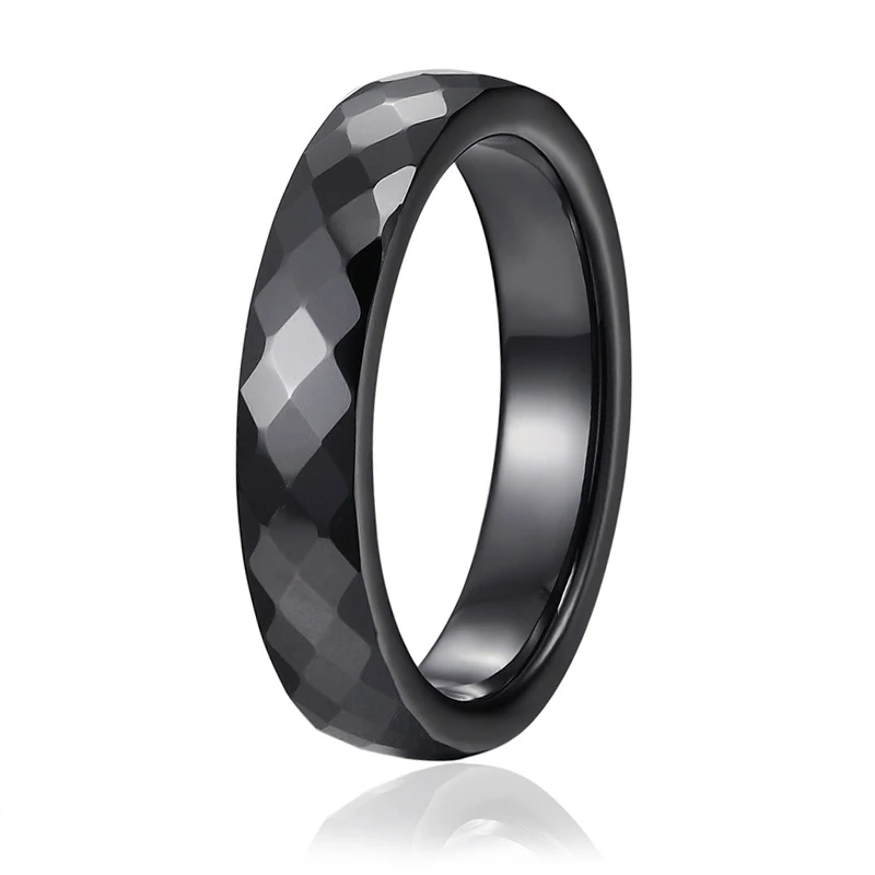 4mm Black Tigrade новые белые Керамика кольца для мужчин и женщин 4/6 мм ручной резки Модные кольца для женщин Уникальный дизайн ювелирные изделия из жемчуга обручальное блестящий - Цвет основного камня: 4mm Black