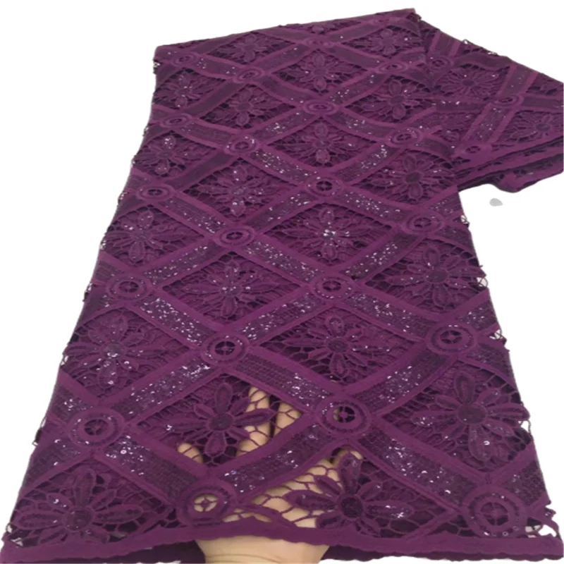 New French Milk Silk Net Lace Fabric 2021 High Quality African Purple Tulle With Sequins For Nigerian Wedding | Дом и сад