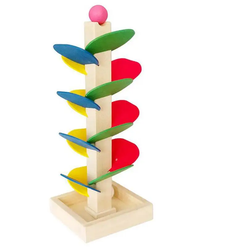 

New Kindergarten Educational Building Blocks Knock the Ball Drop Toys Disassembly Ball Bearing Toy Leaf Tower Inverted Bead Toy