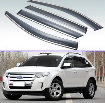

For Ford Edge 2011 2012 2013 2014 Plastic Exterior Visor Vent Shades Window Sun Rain Guard Deflector 4pcs