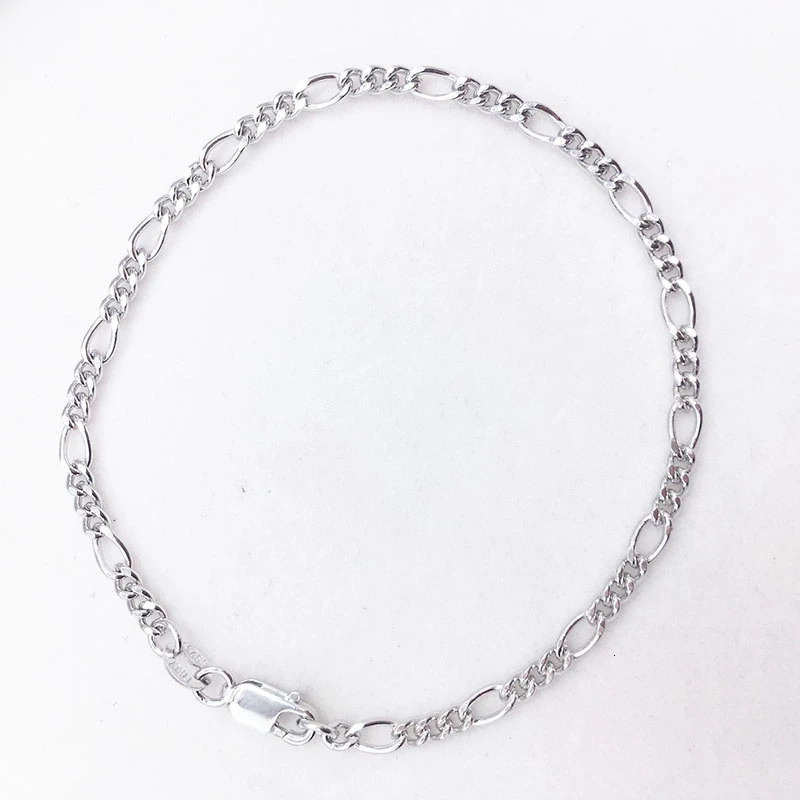 3 мм 18 см 925 стерлингового серебра Фигаро цепи браслеты для женщин для девушек и Мужчин Мальчик Италия элегантные ювелирные изделия билеклик пульсерас Bracciale