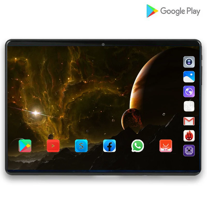 2020 супер планшет 128G Global Bluetooth Wifi Android 9 0 10 дюймов Восьмиядерный 6 ГБ ОЗУ 128 Гб ПЗУ 2.5D
