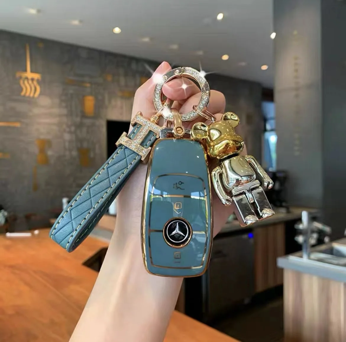 Cover Chiave/telecomando per Mercedes Benz si applica a GLC/GLK/ML300 W205 E200 GLC260 C300 12 Cover Chiave/telecomando per Mercedes Benz si applica a GLC/GLK/ML300 W205 E200 GLC260 C300 - H4ca264518b304030a6a450f6a6c01f83v