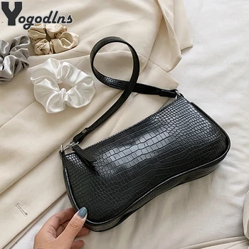 

Messenger Handbags Retro Alligator Pattern Women Shoulder Bags New PU Leather Casual Solid Crossbody Bags For Women Bolsas Hobo