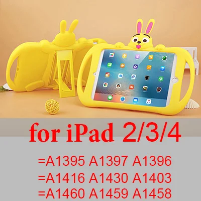 Силиконовый чехол для iPad air 2, 9,7 дюймов,,, детская подставка с милым Кроликом, чехол для планшета для iPad mini 2, 3, 4, 5, чехол - Цвет: y 234