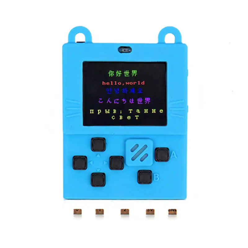Blue with Micro bit Kittenbot Meowbit программируемая игровая консоль для microsoft Makecode с 1,8 дюймовым экраном Combo Micro: bit DIY макетная плата - Комплект: Blue with Micro bit