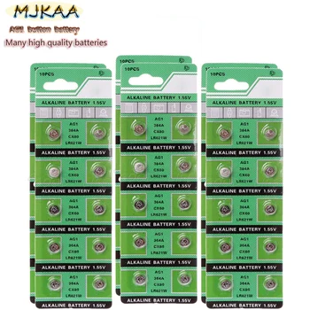 

Factory 200PCS AG1 1.55V 621 Alkaline SR621SW LR621 364 LR60 CX60 Button Watch Battery Can Be Used for Toys