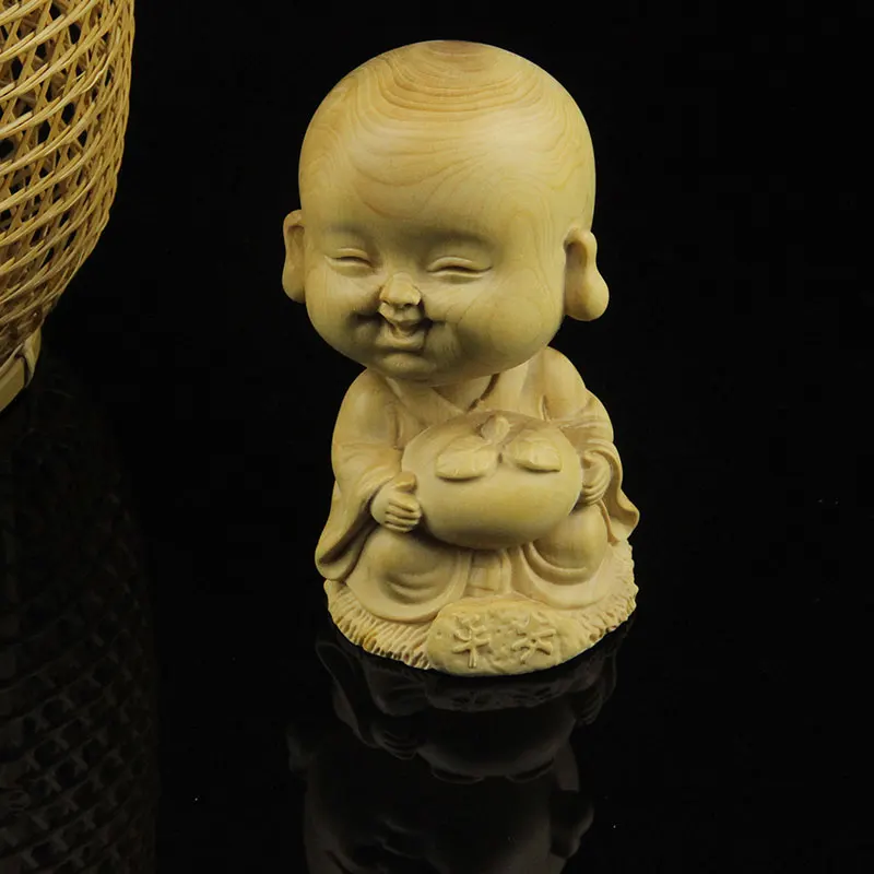 

Lobular boxwood solid wood carving crafts home accessories living room high-grade ornaments