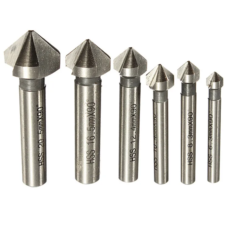 

Amazon Hot Selling Single-Point/3-blade Chamfering 90 Degree Corner Milling Cutter a Set of 6 90-Degree Chamfer Cutter