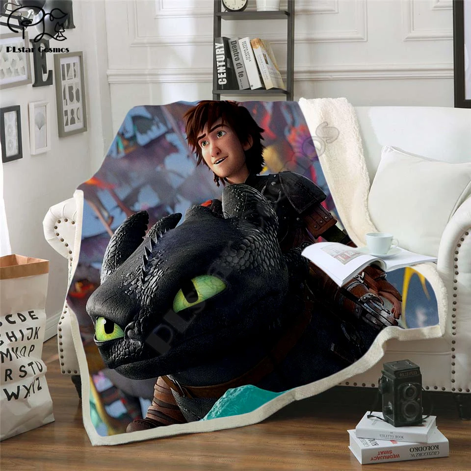 

Plstar Cosmos How to Train Your Dragon Fleece Blanket 3D full printed Wearable Blanket Adults/kids Fleece Blanket drop shippng