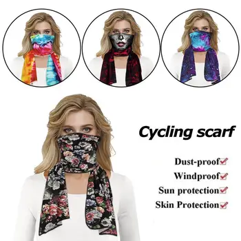 

Outdoor Cycling Scarf Face Mask Cover Tie-dye Digital Cycling Daily Scarf And Neck For Outdoors Multi-purpose Printing Dust K2Y7