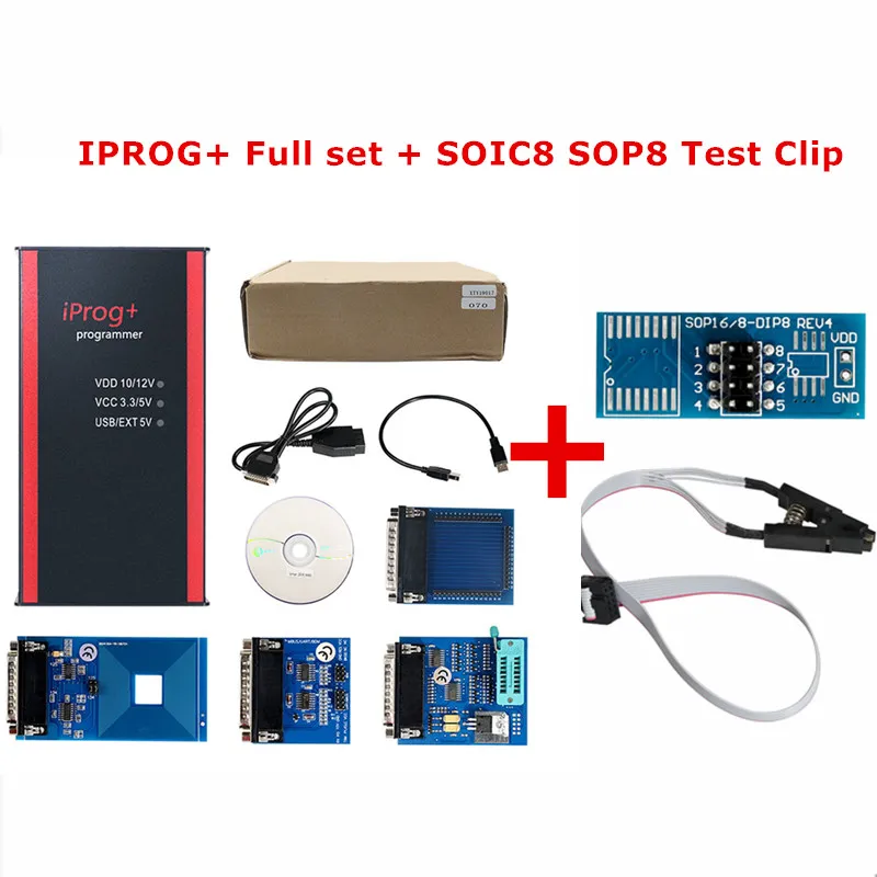 IPROG With SOIC8 DHL V77 Iprog+ ключ программист IPROG-PRO для IMMO+ коррекция пробега+ сброс подушки безопасности IprogPro Замена Carprog/Digiprog/Tango - Цвет: IPROG With SOIC8