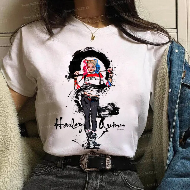Забавный Отряд Самоубийц Джокер Харли Квинн Граффити футболка Женская