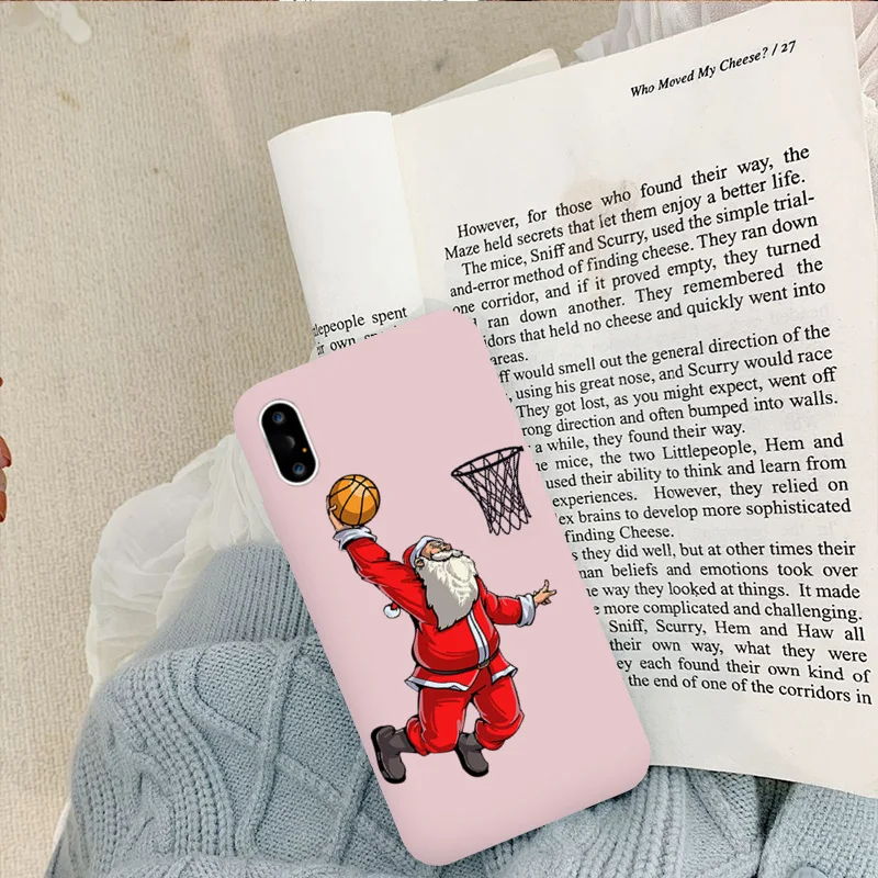 2 Чехол для телефона с рождественским рисунком для iphone 11 Pro Max XS XR XS Max Cartoon Santa Play чехол с видом баскетбола для iphone X 6 6s 7 8 Plus Coque - Цвет: 2