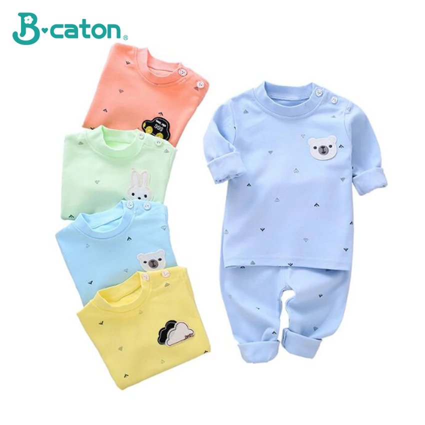 

Baby Underwear Suit Home Clothes Suit 100% Cotton Boys And Girls' Warm Autumn Clothes And Autumn Pants Soft And Breathable 0-24