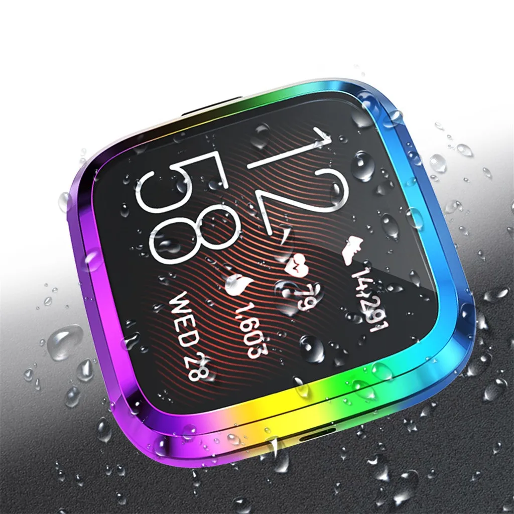 Цветной ТПУ чехол для Fitbit versa 2 ультра-тонкий гальванический прозрачный Новое поступление предотвращает царапины аксессуары для часов