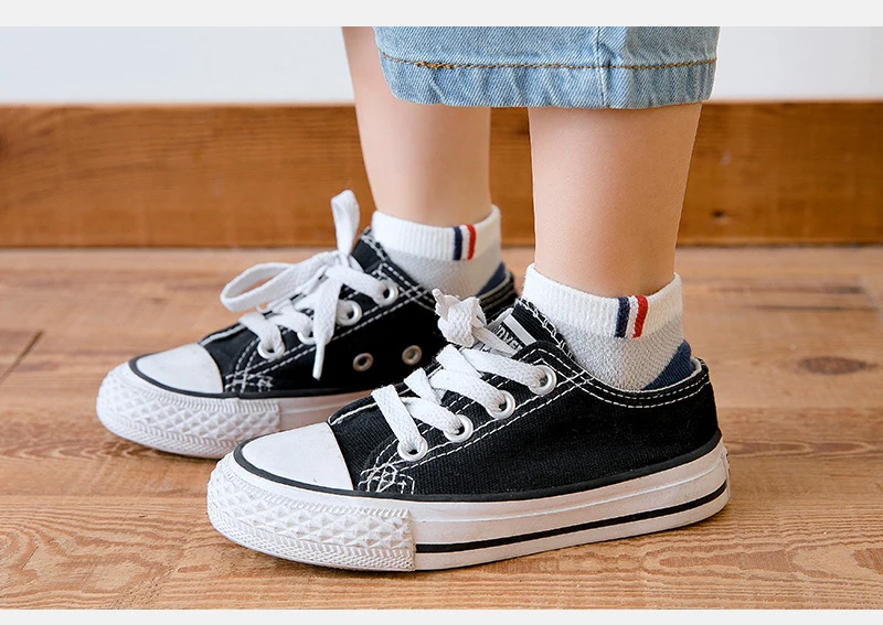 5 Pairs Kids Socks Boys Soft Sports Autumn Summer School Children Striped Fashion Breathable for Elastic Sock Socks Sock Spring