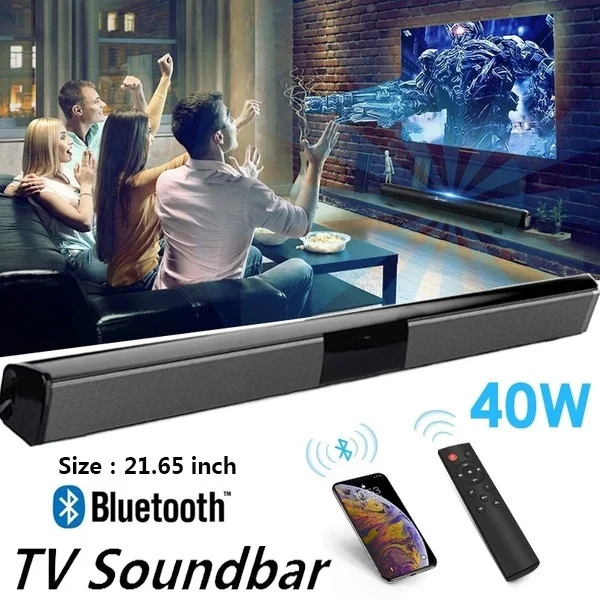 

2019 New Wireless Bluetooth Soundbar Stereo Speaker Home Theater TV Strong Bass Sound Bar Subwoofer with Remote Control