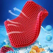 Neue Honeycomb Cooling Pad Eis Gel Sitz Ass Kissen Atmungs Nicht-Rutsch Langlebig Weichen Bequemen Stuhl Kissen Druck Relief