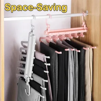 

Magic Multi-port Support Circle Clothes Hanger Folding Multi-Functional Multilayer Pants Rack Home Wardrobe Storage Artifact