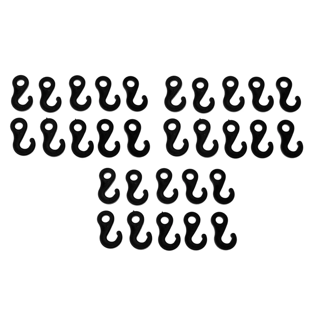 Set of 30 - Shock Cord Hook End for Camping Tent Bungee Ropes Awning Canopies Tarps Set of 30 - Shock Cord Hook End for Camping Tent Bungee Ropes Awning Canopies Tarps
