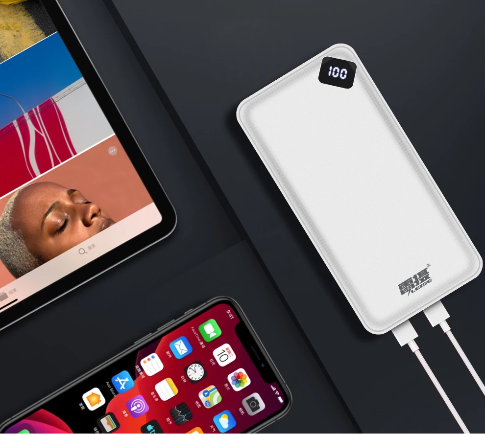 Leise power Bank 20000 мАч портативное зарядное устройство USB power Bank Внешнее зарядное устройство для samsung IPhone HUAWEI Xiaomi