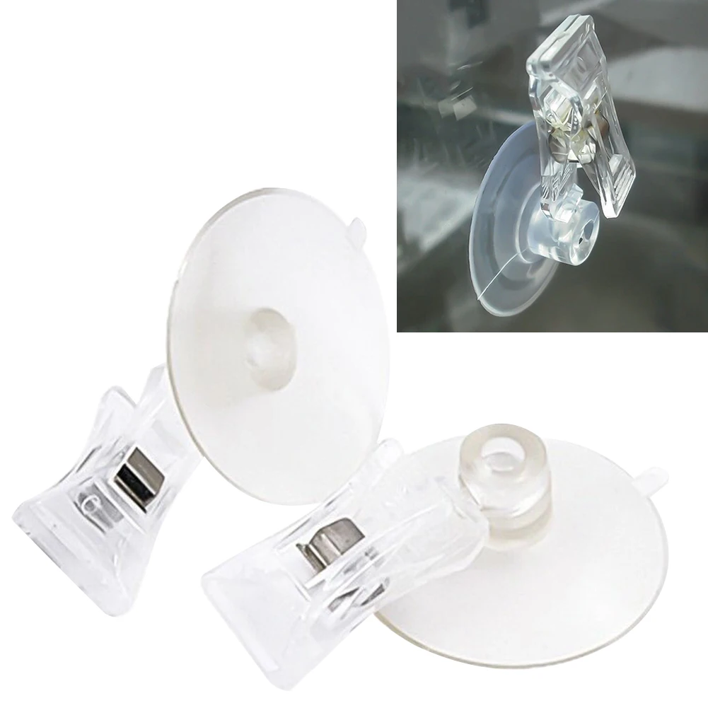 Abrazadera de plástico multifuncional para pared para oficina, sala de estar, centro comercial, puerta práctica, ventana, ventosa transparente, 5 uds.