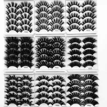

5Pairs 3D Mink Hair False Eyelashes Natural/Thick Long Eye Lashes Wispy Makeup Beauty Extension Tools sexy sheep