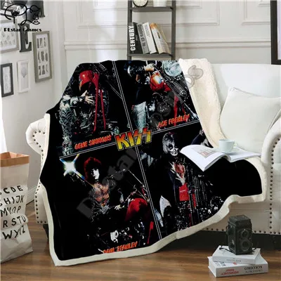 Plstar Cosmos Band Kiss Рок& Ролл все Nite вечерние одеяло с 3d принтом одеяло на искусственном меху на кровати домашний текстиль Dreamlike style-9 - Цвет: Многоцветный