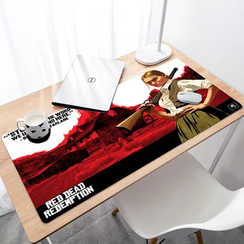 

Large game mouse pad game keyboard table mat Red dead revolver