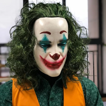 

Horror Joker Joaquin Phoenix Mask Cosplay Joker Origin Movie Clown Arthur Fleck Latex Masks Halloween Party Props 2019