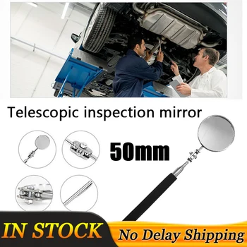 

50mm Automotive Telescopic Detection Lens Inspection Round Mirror Convex mirror Extending Angle View Pen Car Hand Repair Tools
