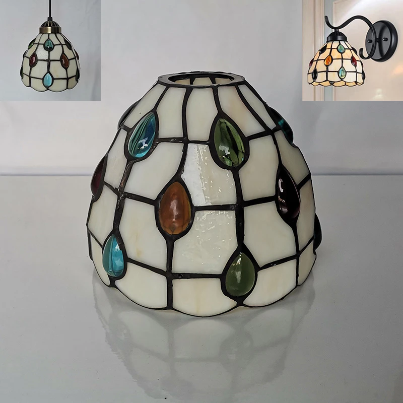 2pcs Woerfu Tiffany Lampshade 16cm Bead Lampshade Wall Lamp Pendant Light Diy Lamp Covers Shades Aliexpress