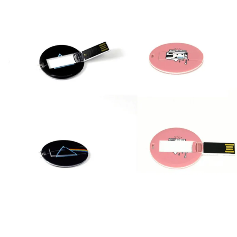 4 ГБ 8 16 32 круглый usb флеш накопитель для кредитной карты с полноцветным логотипом