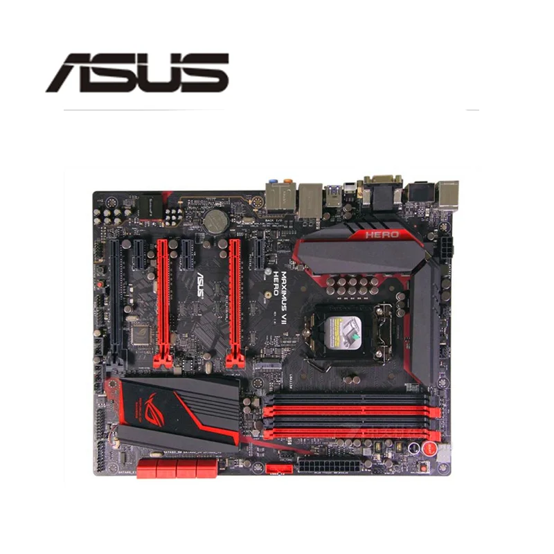 Материнская плата для Asus MAXIMUS VII HERO Z97 LGA 1150 Core i7 i5 i3 DDR3 SATA3 USB3.0 оригинальная б/у |