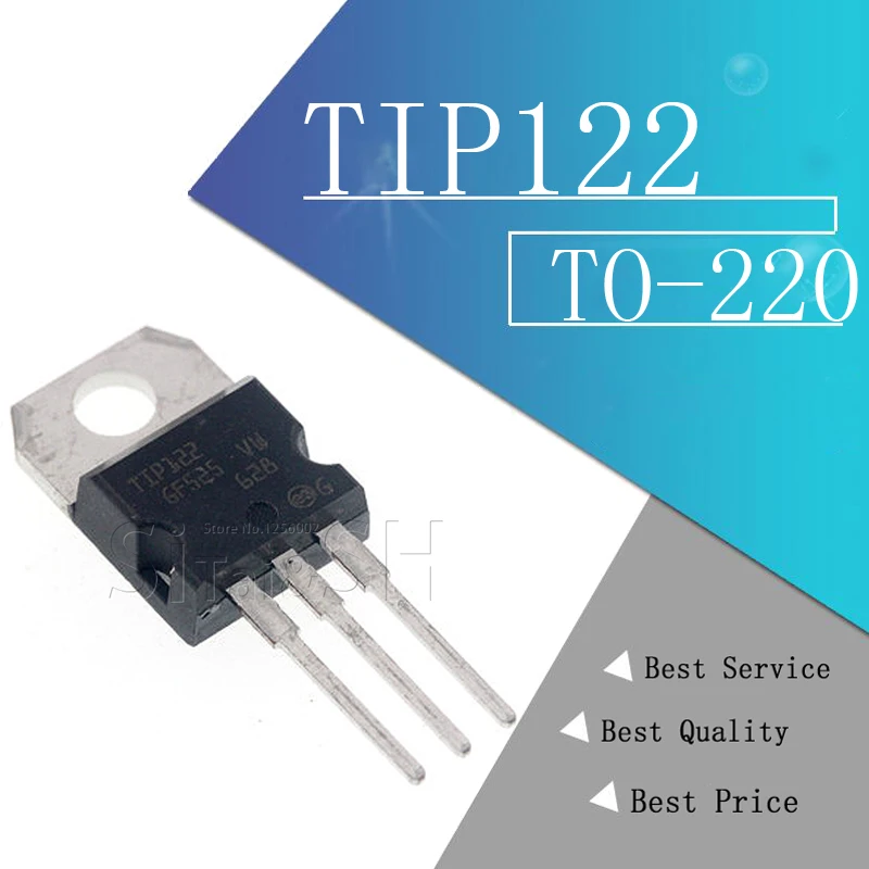 10PCS TIP122 транзистор Дарлингтона/NPN TO-220 | Электронные компоненты и принадлежности