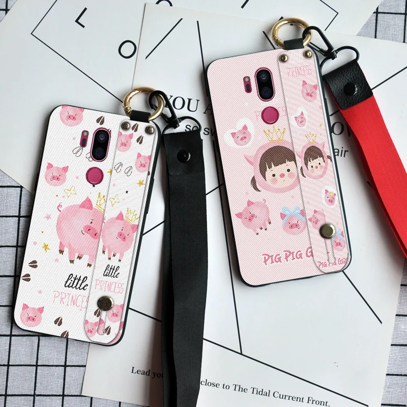 

Neck Wrist Strap Case For LG Optimus G4 G4C G5 G6 G7 ThinQ Back Cover For LG Magna V20 V30 TPU Holder Case with Lanyard