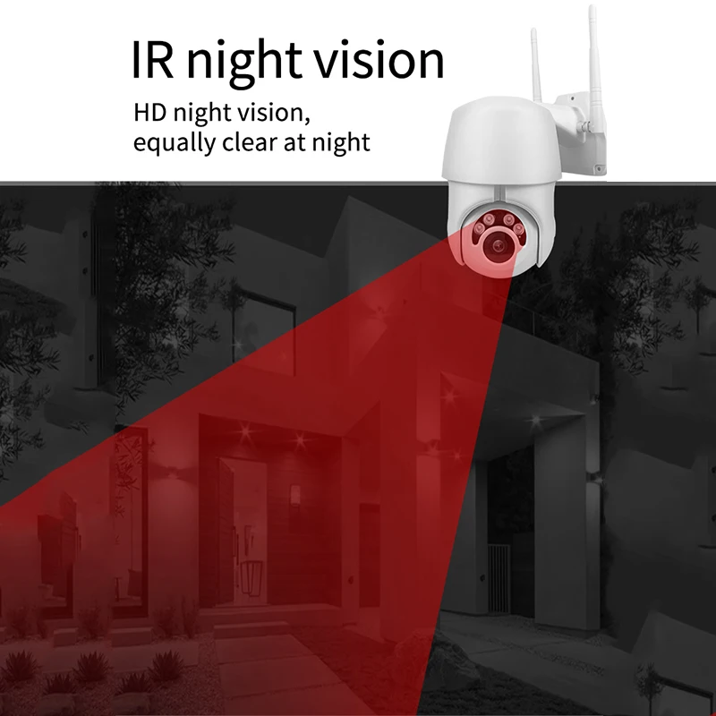 1080P Outdoor IP Camera Wireless WiFi Camera Auto Tracking PTZ Night Vision Waterproof Security Camera Surveillance