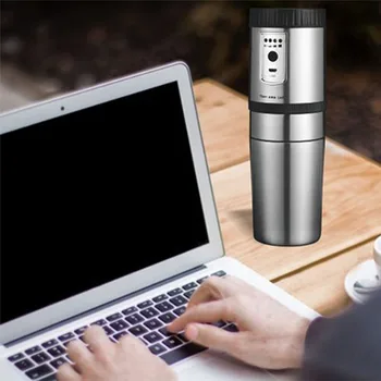 

Portable Coffee Maker Mini Semi-Automatic Coffee Machine Compact Coffee Grinding Equipment Stainless Electric Chargeable Espres