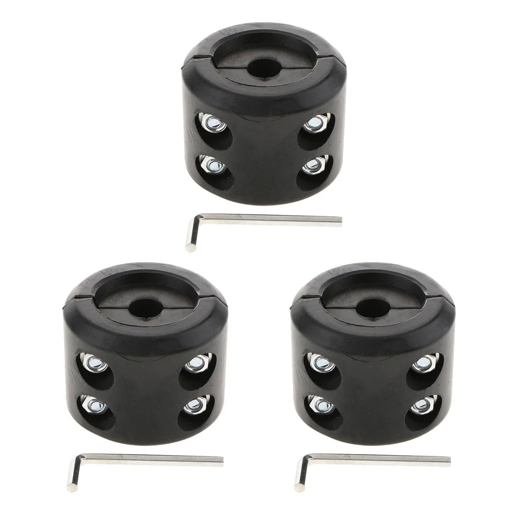 3X Black Winch Cable Hook Stopper Rubber Rope Line Saver for ATV UTV Vehicle 1/2 inches Cable Opening Diameter, Perfect Fit