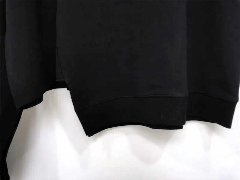 XITAO Black Irregular Sweatshirt Women Clothes Pullover Korea Fashion Elegant Small Fresh Casual Style Sweatshirt WQR1857
