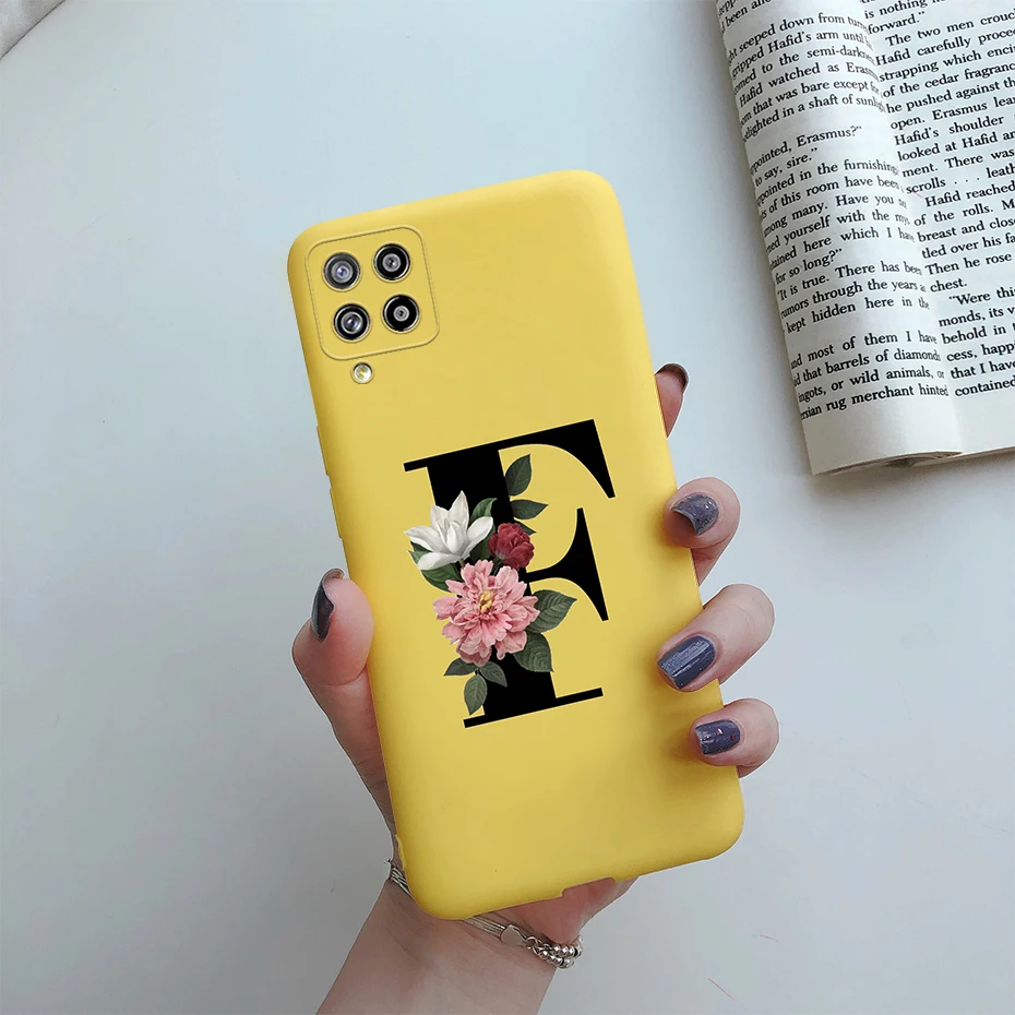 Elegant Letter Flower Soft Silicone Phone Case