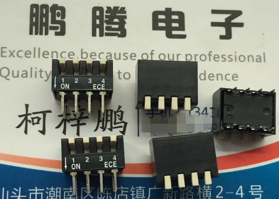 2 Pz/Lotto Taiwan Ece Straight Dritto Inserito 4 Cifre Dip Switch Chiave Stazione Di Codifica Quadrante 2.54