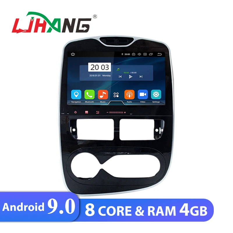 

LJHANG 10.1" Android 9.0 Car Radio For Renault CLIO 2015 2016 2017 GPS WIFI 1 DIN Auto Stereo Multimedia Player 8 Core IPS USB