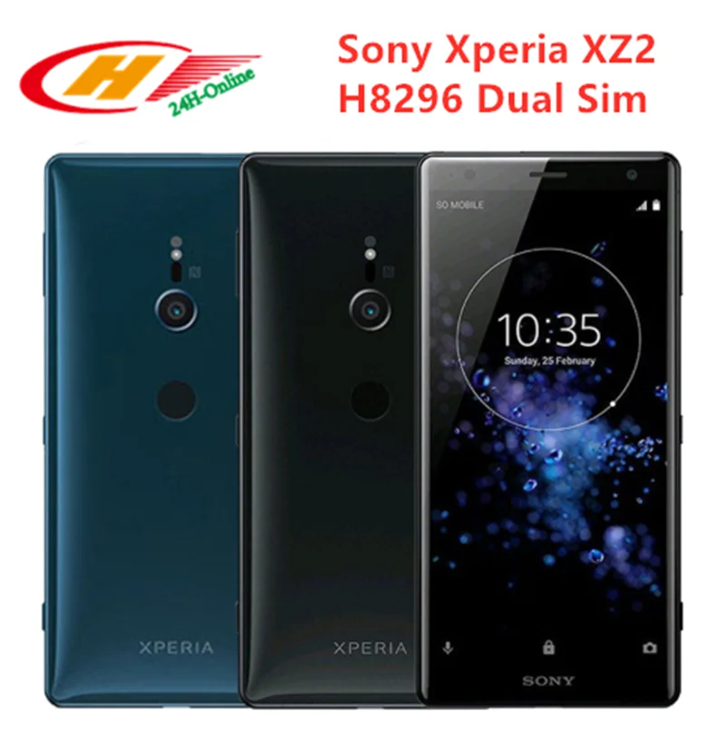Смартфон sony Xperia XZ2 H8296 с двумя sim-картами, 4G LTE, 5,7 дюймов, Восьмиядерный процессор Snapdragon 845, 6 ГБ ОЗУ, 64 Гб ПЗУ, NFC