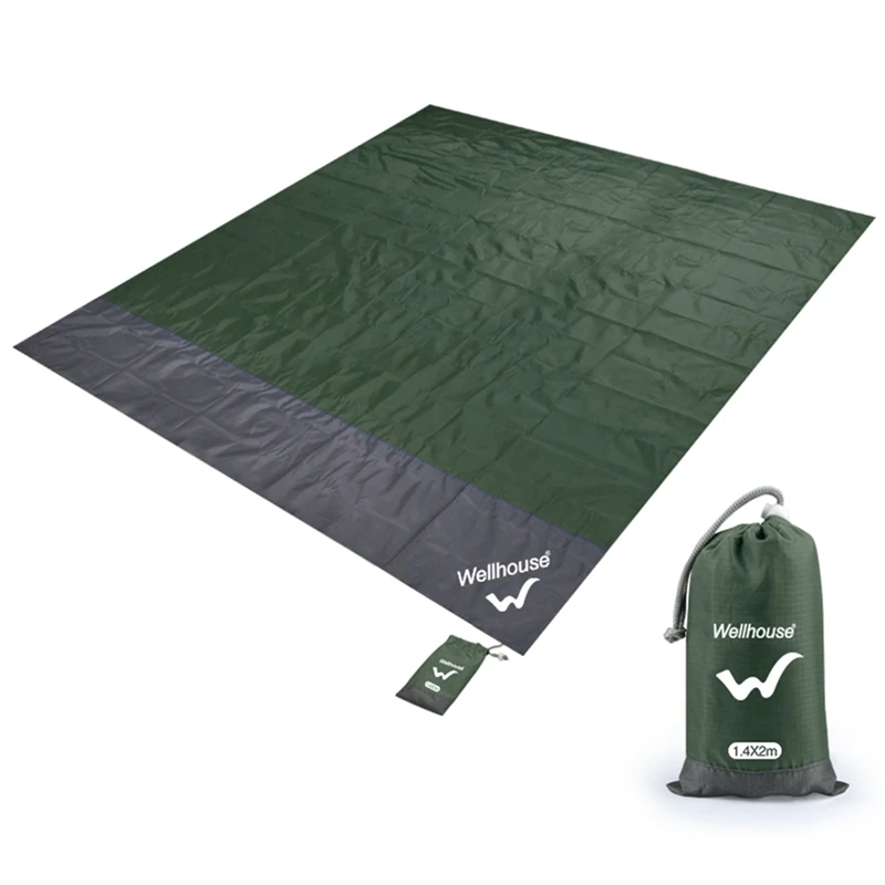 Army Green ELOS-Wellhouse водонепроницаемое пляжное одеяло, портативный коврик для пикника, коврик для кемпинга, коврик для пикника на открытом воздухе - Цвет: Army Green