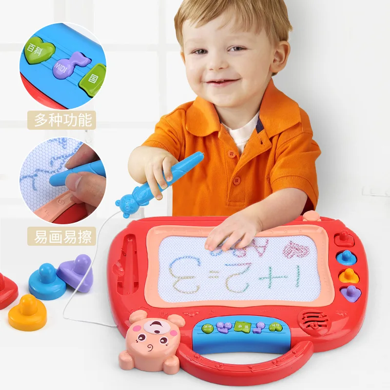 

Children Magnetic Graffiti Holder Sketchpad Color Handwriting Board Not Dirty Hands-Repeated Use 1-2-3-5 Years Old Baby